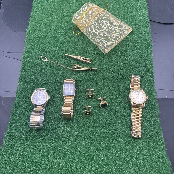 Men’s Watches Lot of 3– Parts/Repair As Is Mixed Styles  Moulin, Armitron, Acqua - Picture 1 of 10